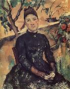 Paul Cezanne Madame Cezanne in the Conservatory oil on canvas